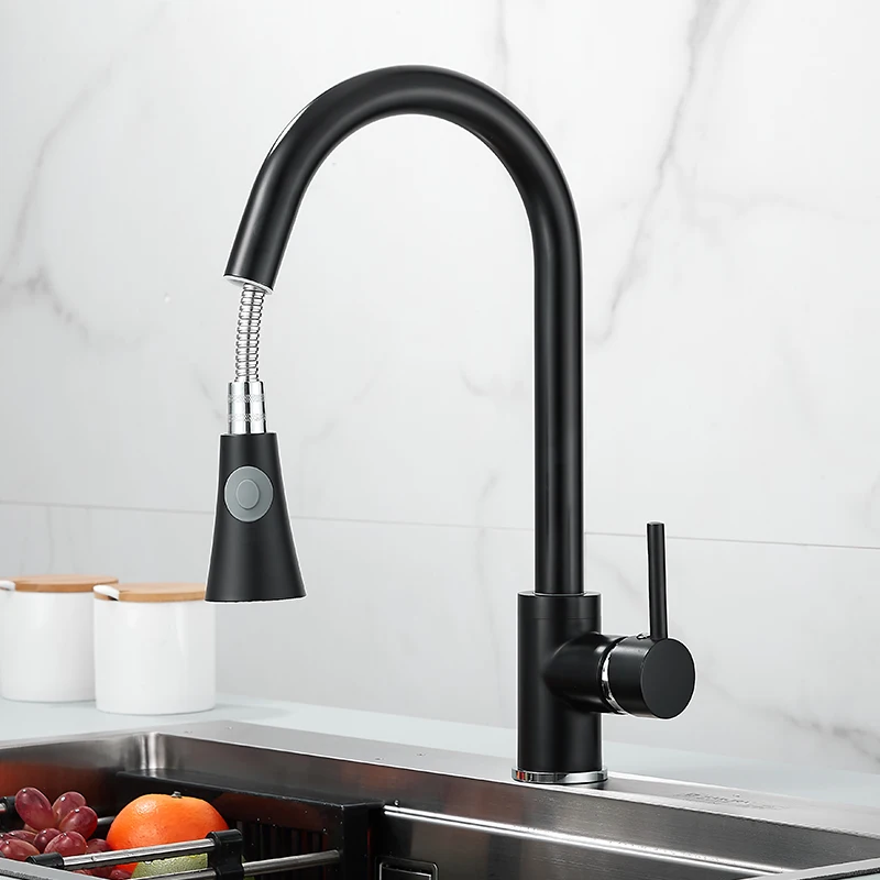 Sensor kitchen faucet brass pull down automatic sensor kitchen sink mixer