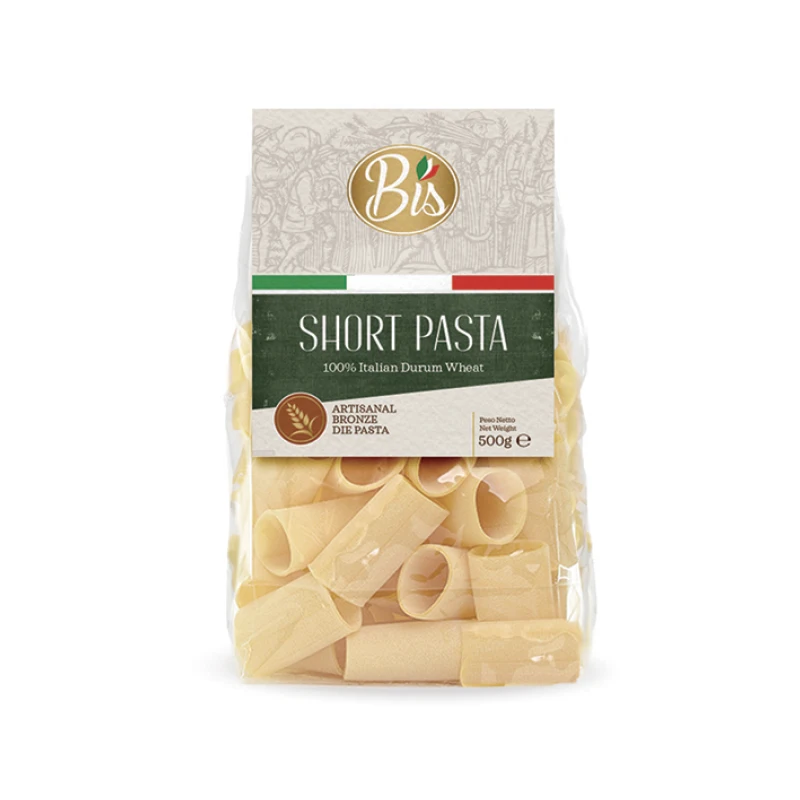 High quality Italian durum artisanal pasta paccheri 500gr