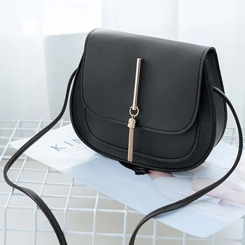
Simple Solid Color Tassel Small Crossbody Bags Shoulder Bag for Women Stylish Ladies Messenger Bags Purse and Handbags 