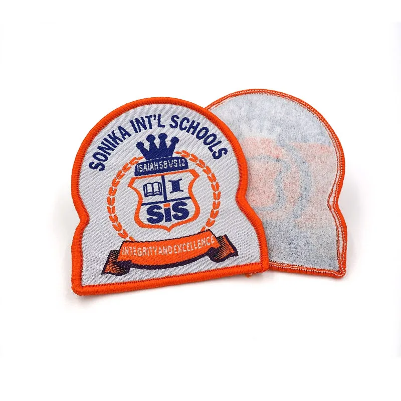 sport clothing football jersey name woven flocking patch