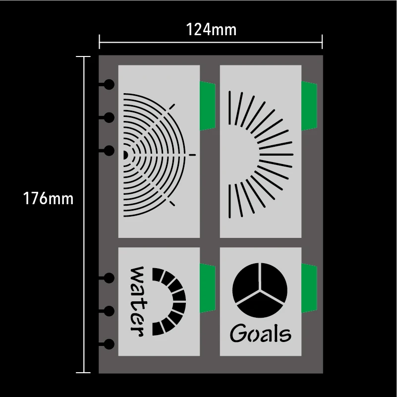 Новый стильный многослойный клейкий трафарет для планировщика