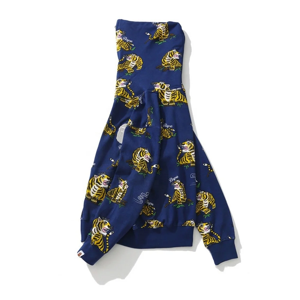 High Quality Split Color Two Tone Plus size Hooded Blank Unisex Streetwear Hoodies Graphic Skeleton Custom Full Zip Up Hoodie