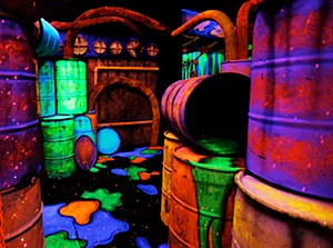 
1/2 Gallon Acrylic Neon Acrylic Paint - UV Reactive - Fluorescent Paint - Glows Under Ultraviolet Light 