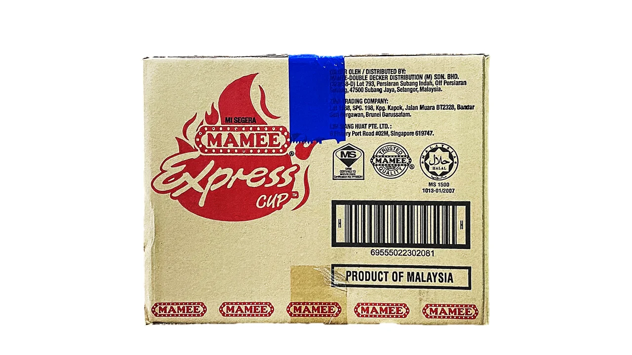 Пластиковая чашка для быстрого приготовления пищи упаковка лапши Mamee Express с ароматом карри изготовленная
