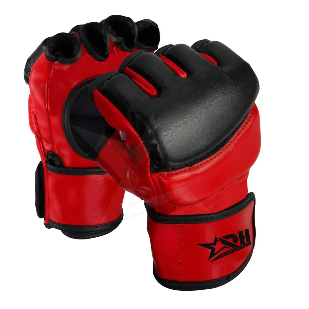Custom Logo Punching MMA Gloves Pakistan Made Leather MMA Gloves