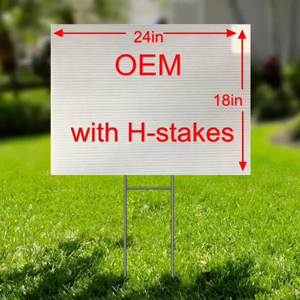 YF supplier 4x8 24x18 White Blank plastic corflute sheet signs coroplast yard sign board