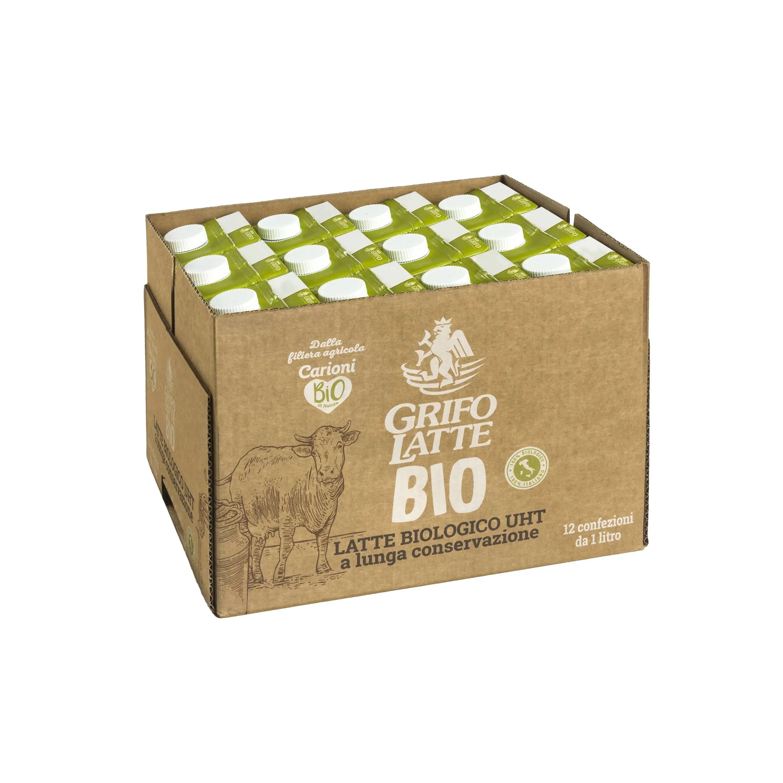 BEST QUALITY WHOLE FAT MILK ORGANIC UHT GRIFO LATTE 1 LT  READY TO DRINK