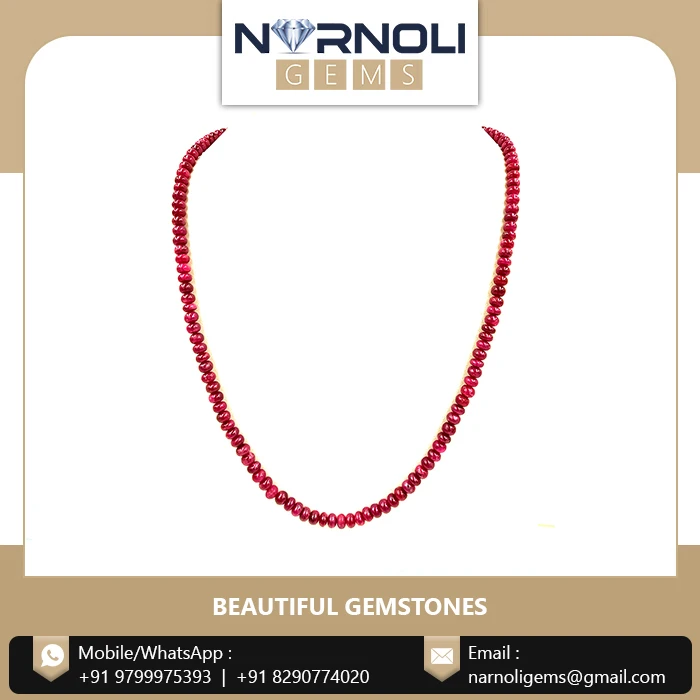 Ruby Beads Strings Made Beautiful Gemstone Beads 100% Natural Stone Round at Factory Price Best Offer Handmade IN;27243 Necklace