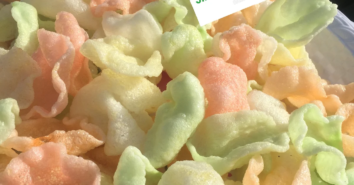 Хрустящие крекеры в розницу, красочные необработанные креветки, чипсы, крекеры, закуска для морепродуктов, здоровая Ms. Люси + 84 929 397 651