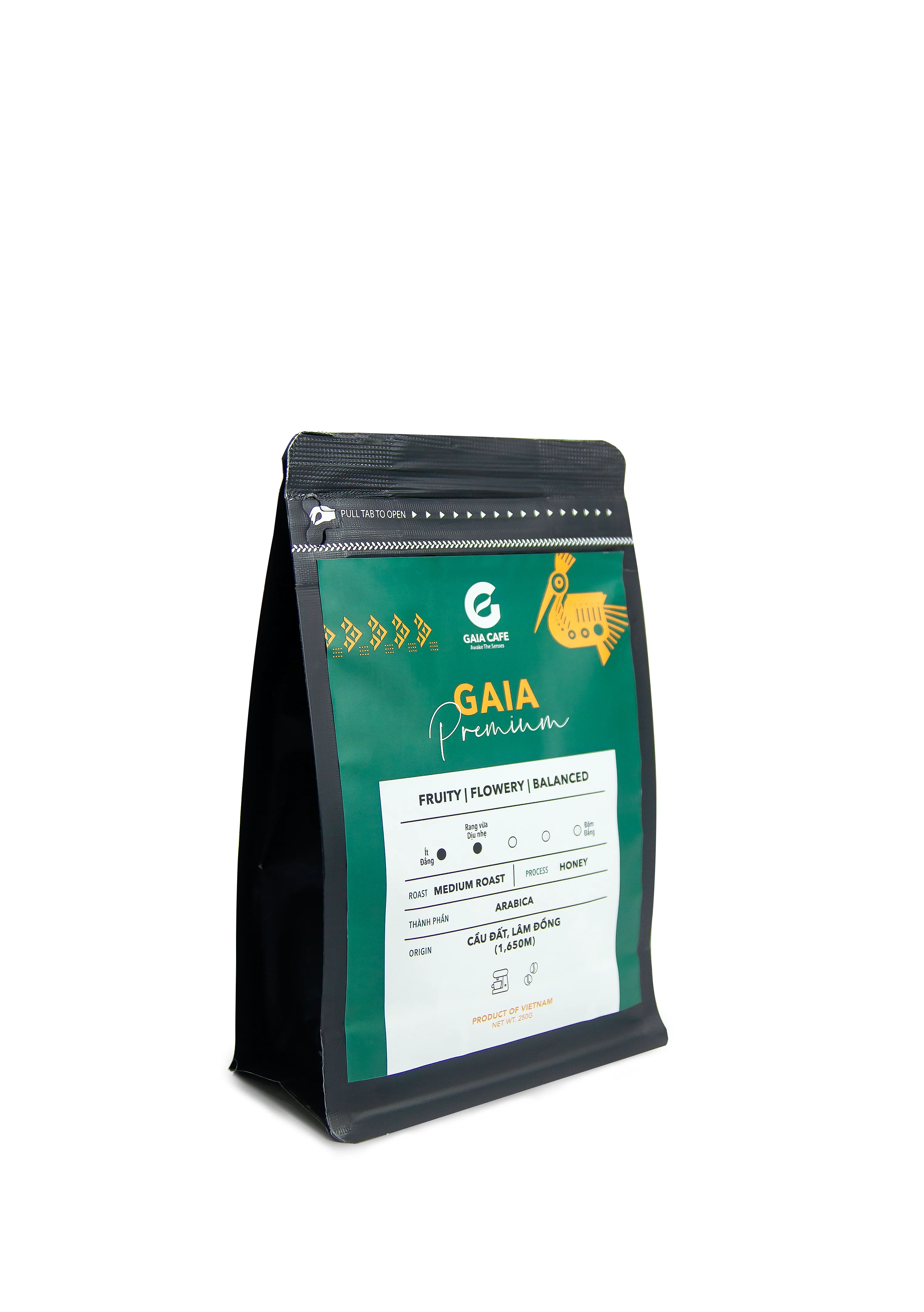 Ready-to-brew Vietnamese Medium Roast Arabica Coffee Beans 250g Bag Floral and Fruity Taste Notes Export Quality Small MOQ