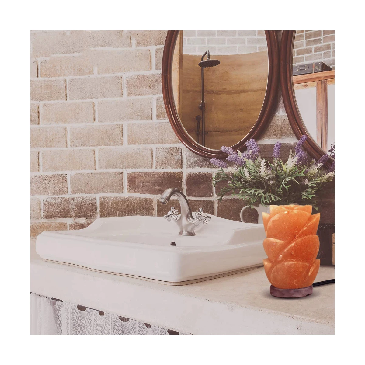 Хит продаж Гималайская лампа с натуральными розовыми соляными лампами ручной резной камень деревянной основой украшение дома импек Пакистан