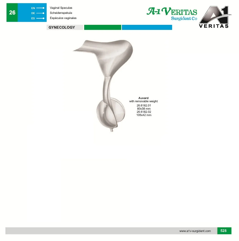 Best Quality Auvard Vaginal Speculas, Obstetrics & Gynecology Equipments / Instruments Reusable, Stainless steel