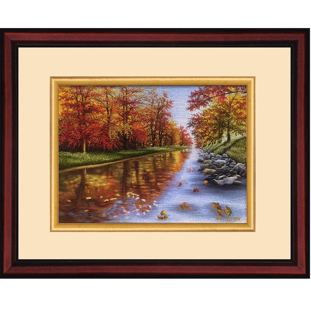 Vietnam Traditional  Classical Style Decorative Paintings The Beauty of Nature Hand Embroidery Artworks