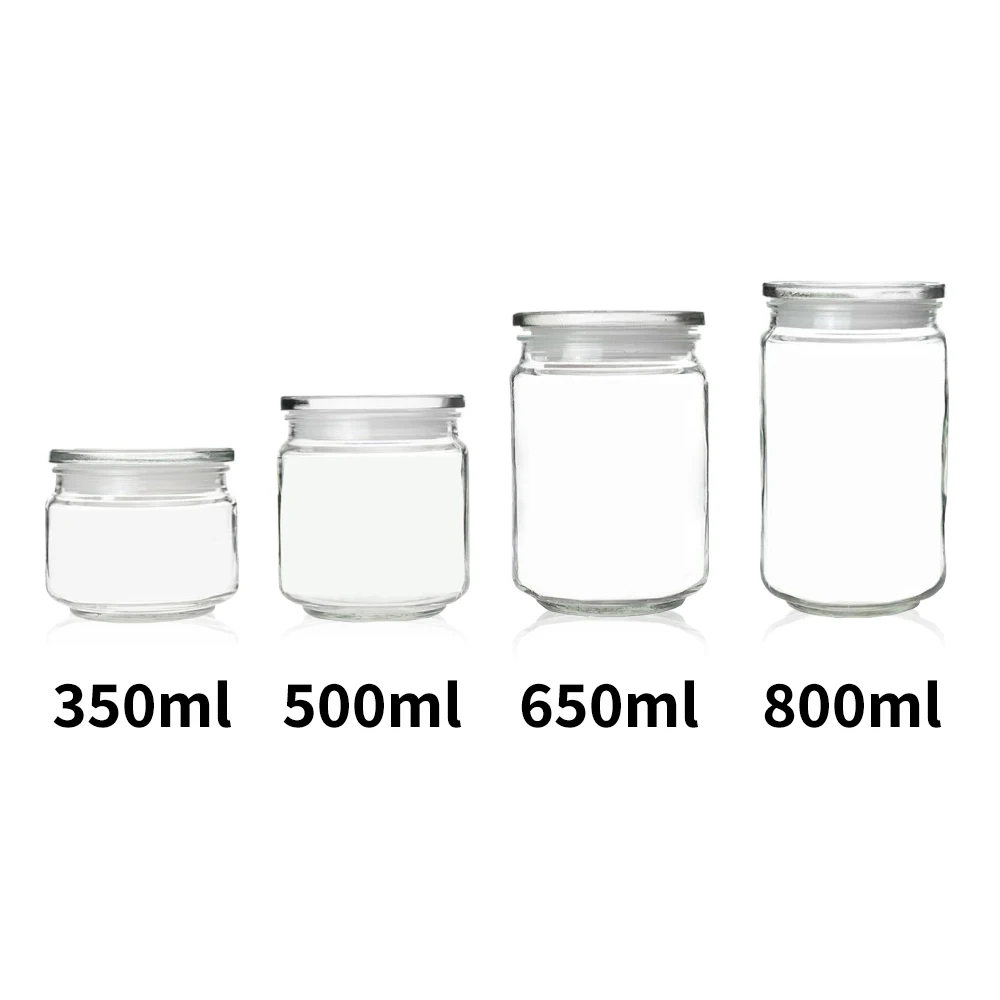 HNA Premium 3L 3000ml Wide Mouth Food Apothecary Glass Jars with Airtight Lid