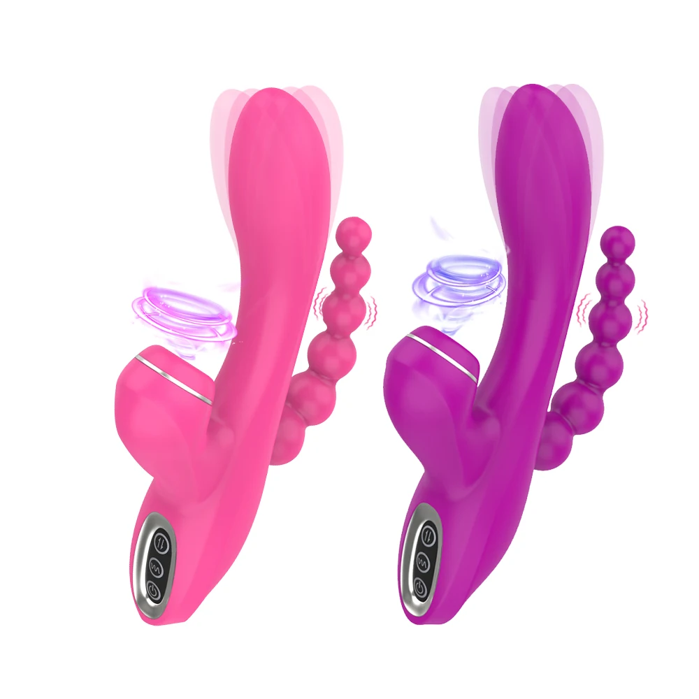 AixiASIA the best seller women masturbation sex toy triple curve rechargeable sucking vibrator
