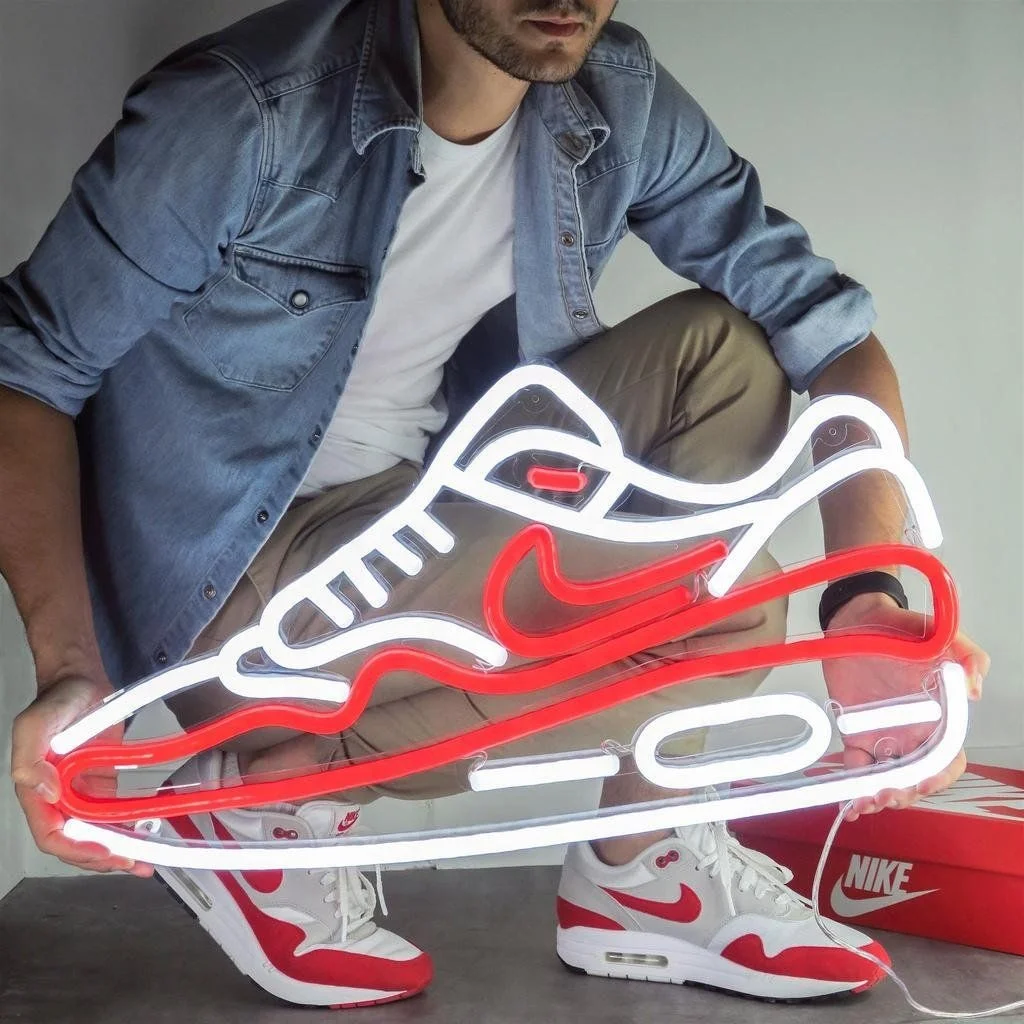 Матовая фабрика Прямая поставка обувь неоновые огни Jordan 1 индивидуальный светодиодный неоновый знак Hypebeast светодиод для украшения торговых