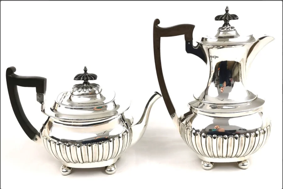 Классический EPNS стальной 304 чайный кофе Кава набор с 3 горшками блестящий никель для сервировки подарков наборы на свадьбу фирменный домашний декор