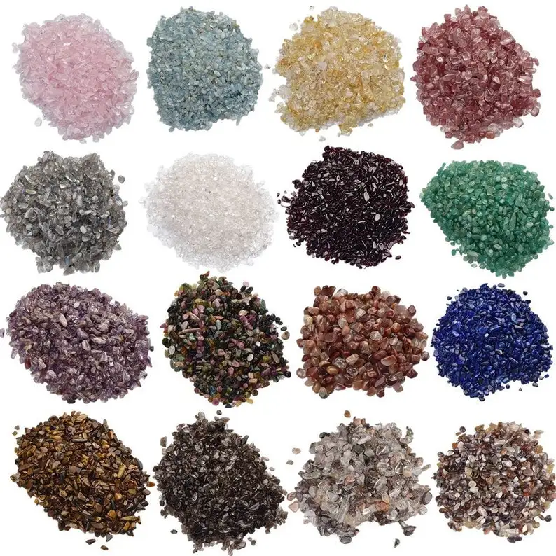wholesale Polished  Chips crystal Quartz  crystal healing tumble stone Bulk Crystal Healing stone chips Gravel