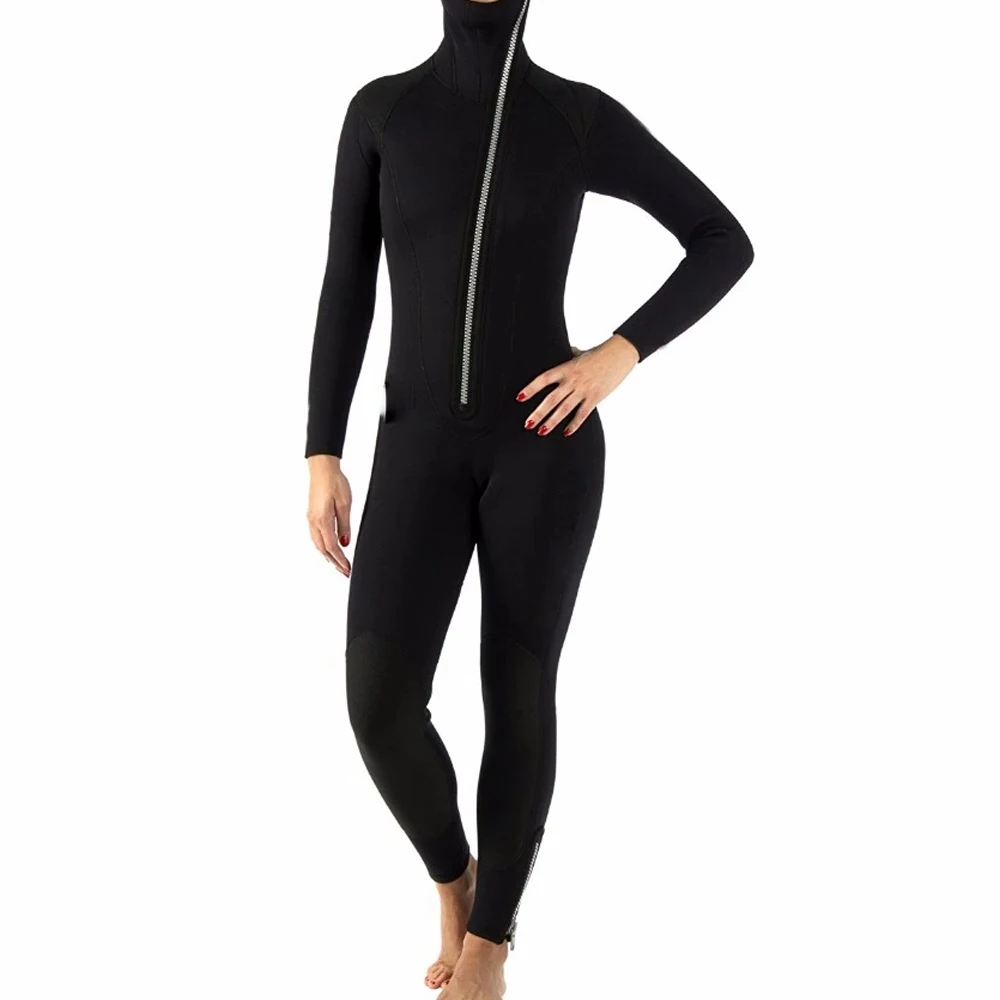 Custom Logo Neoprene Solid Scuba Diving Suit  Long Sleeve Front Zip Wet Suits Women Driving Scuba Driving Suit 2022