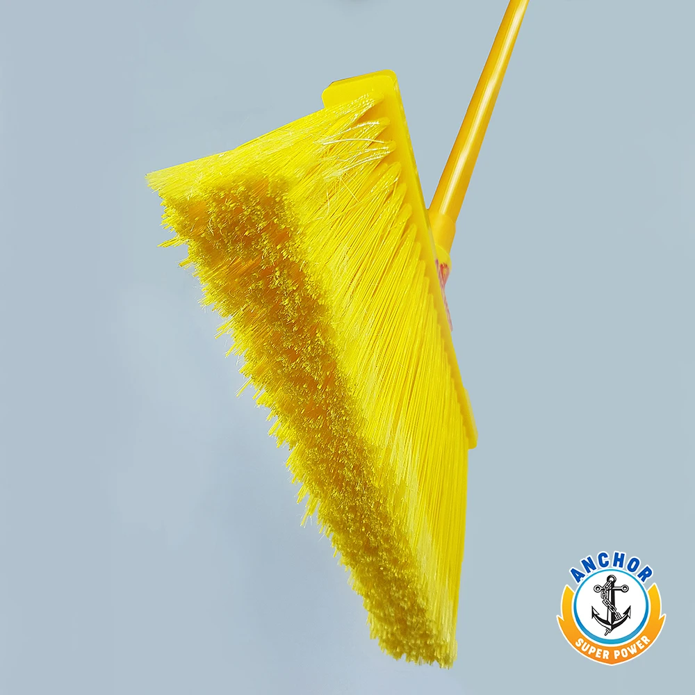 Anchor Floor Sweeper With Long Steel Handle For Wet Floor and Outdoor Cleaning Medium Size Bristles
