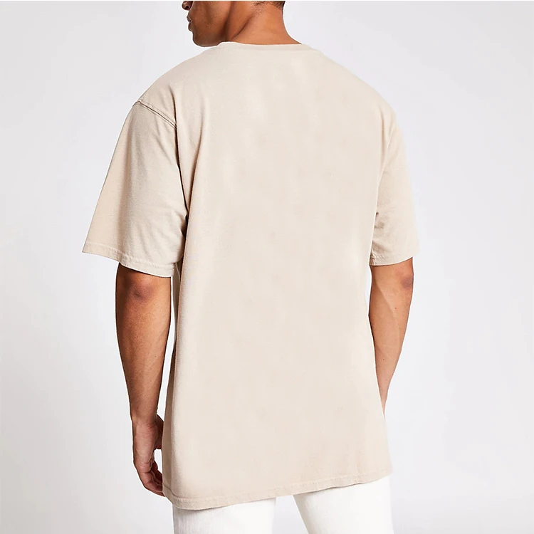 Высокое качество оптовая продажа дешевая Хлопковая мужская футболка цвета хаки