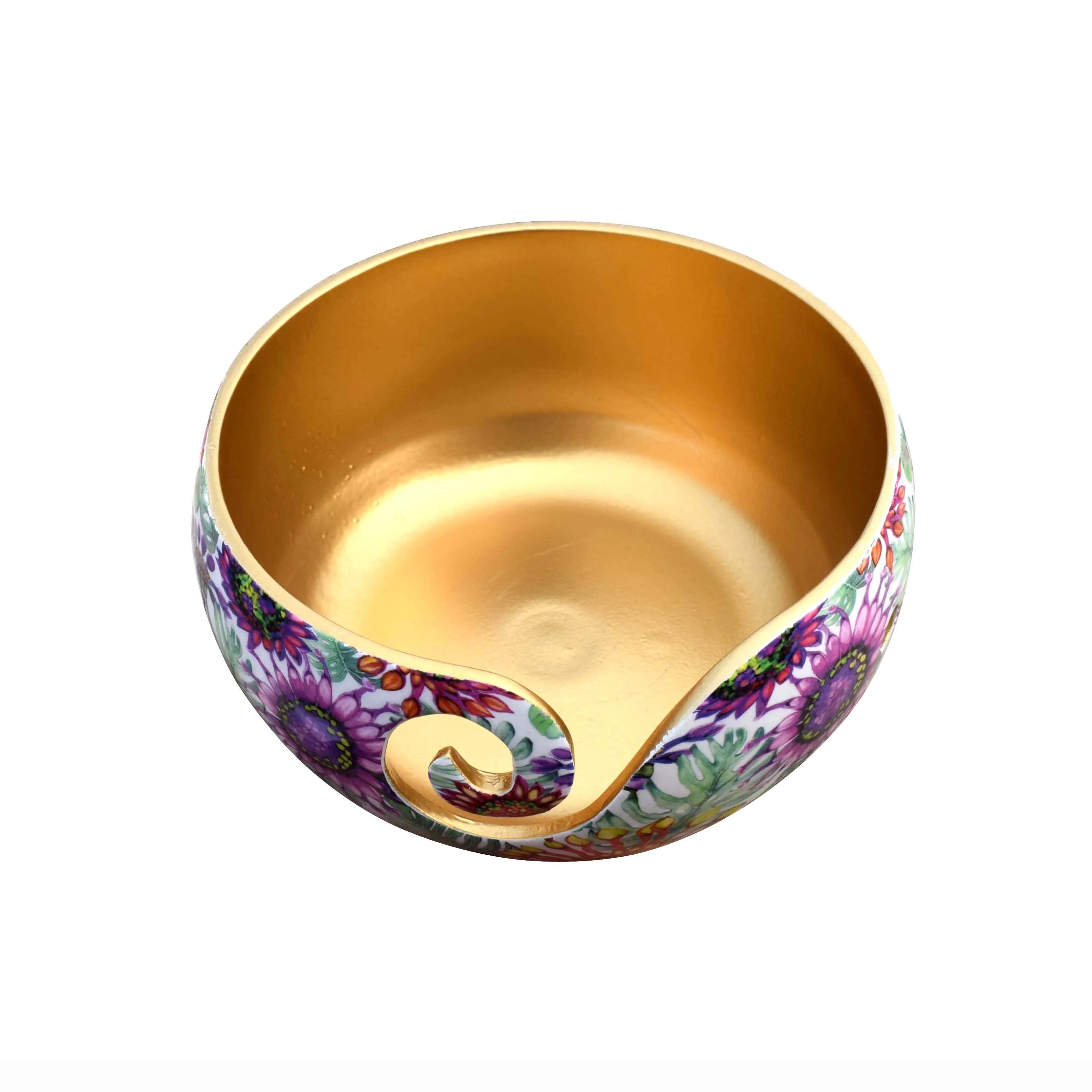 Modern Fancy Aluminum Metal Crochet Yarn Bowl Handmade Modern Crochet Kit for Household Sundries and Knitting