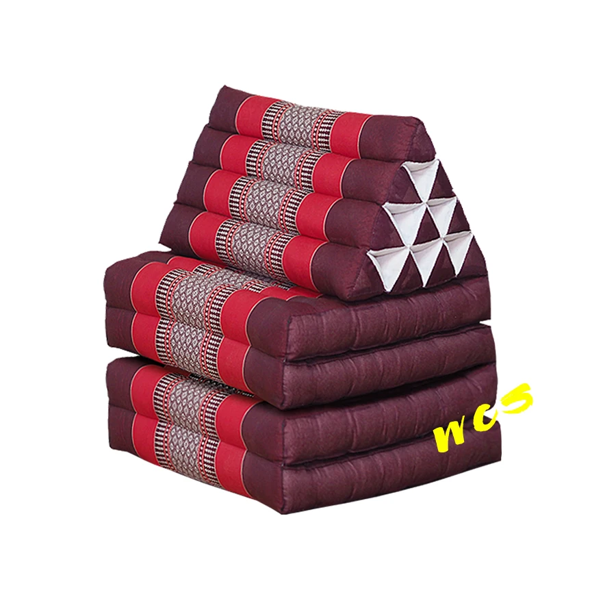 Thai Triangle Pillow Seat Cushions Genuine Made In Thailand High Quality Craftsmanship 4 Fold Type