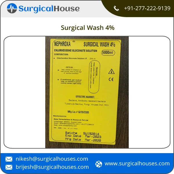 Globally Selling Chlorhexidine Gluconate Contain Surgical Liquid Solution