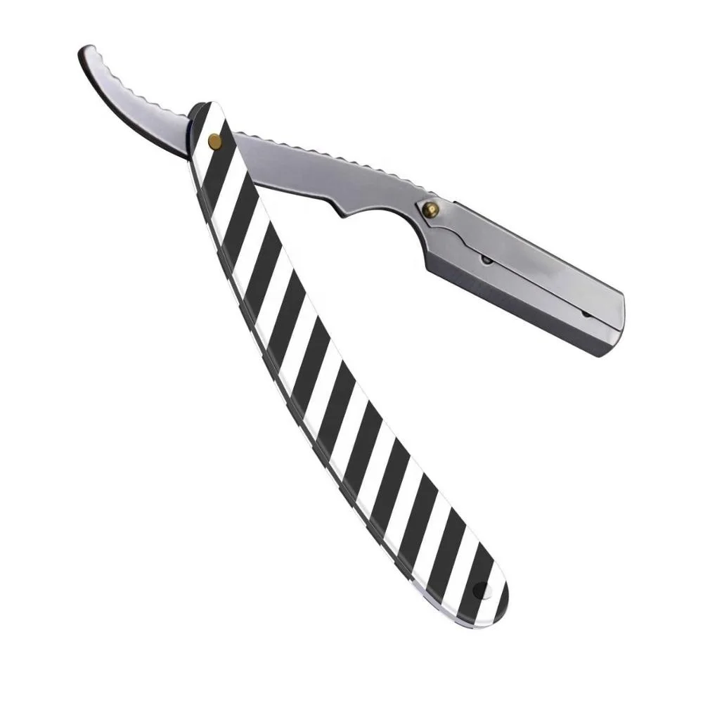 New Design Stainless Steel Straight Single Blade Barber Shaving Razor Private Label Men Shaving With Logo Offer