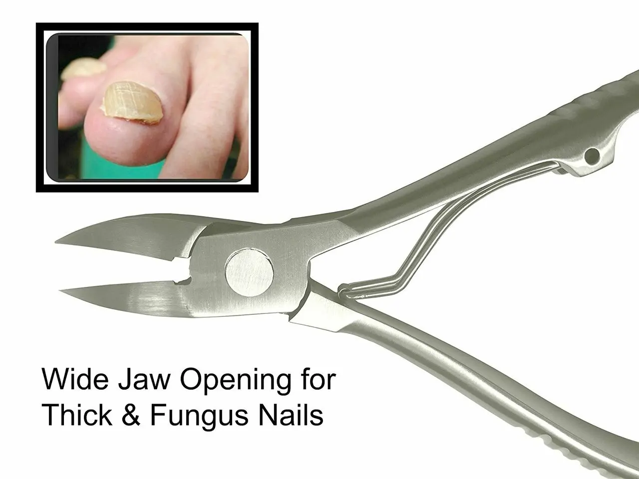 G & F Products 13032 Nail nipper toenail clippers for thick and ingrown toe nail  heavy duty nail and cuticle clippers