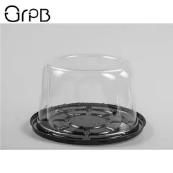 6 inch transparent round PET plastic cake box