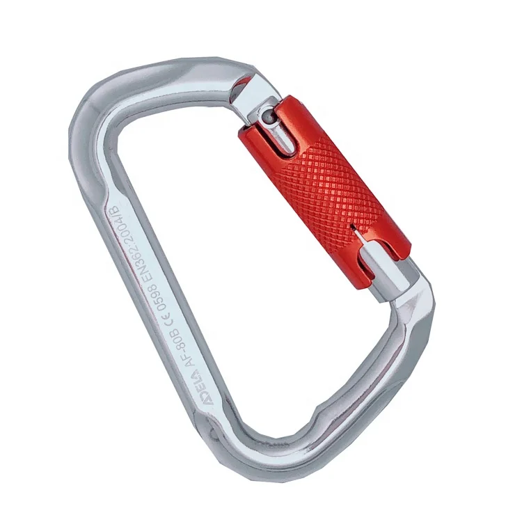 ADELA Aluminum Carabiner Hook Key Type Climbing Outdoors Fall Protection Twist Lock Design