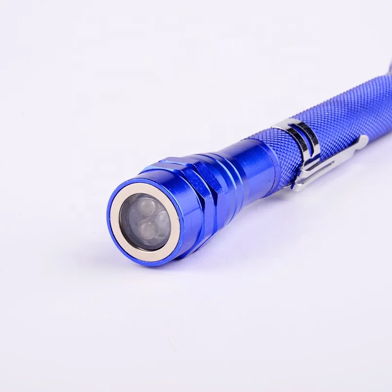 
Outdoor Usage Promotional 3 LED Extendable Magnetic Pickup Tool Flashlight 