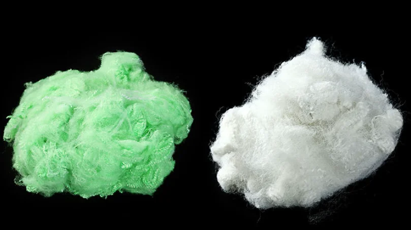 Color recycled polyester staple fiber