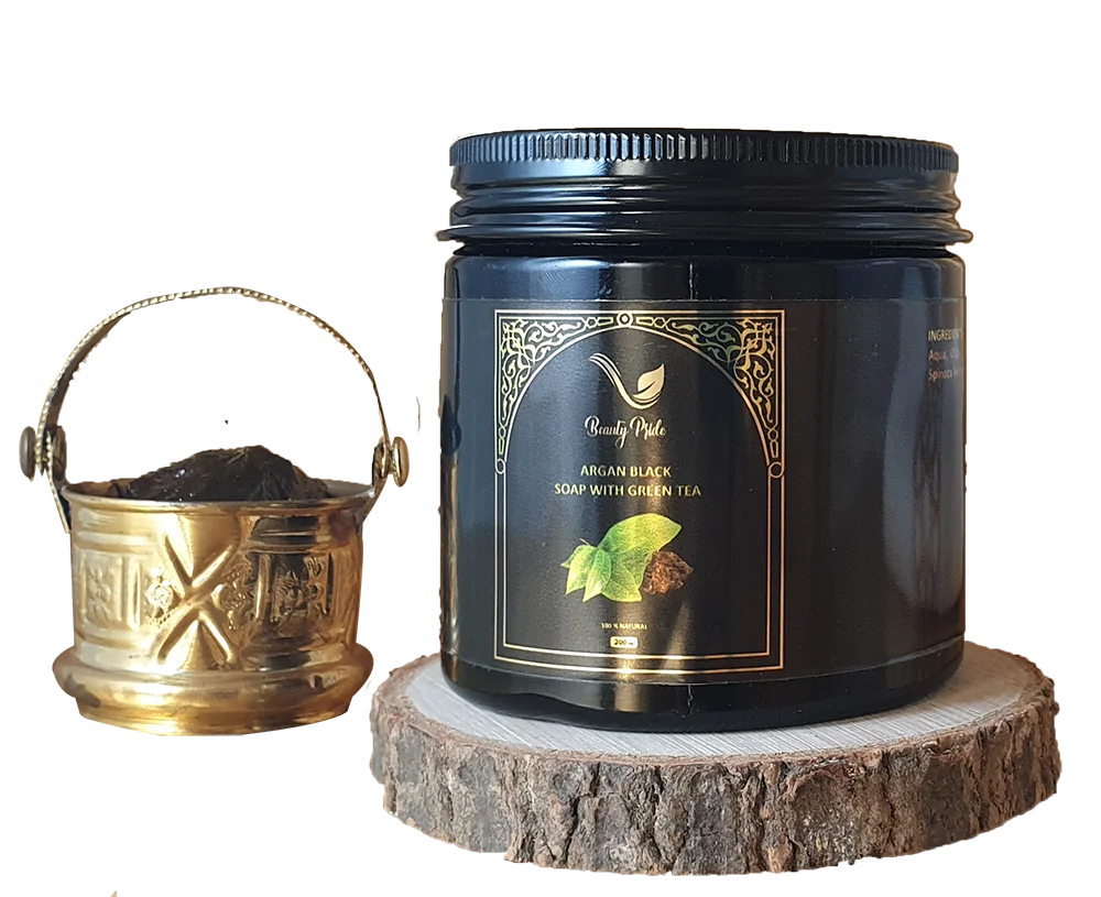 Private Label  Body Natural Detox  Black Soap With Green Tea Whitening Arrival Skin Care Spa 100% Moroccan Low MOQ in Bulk