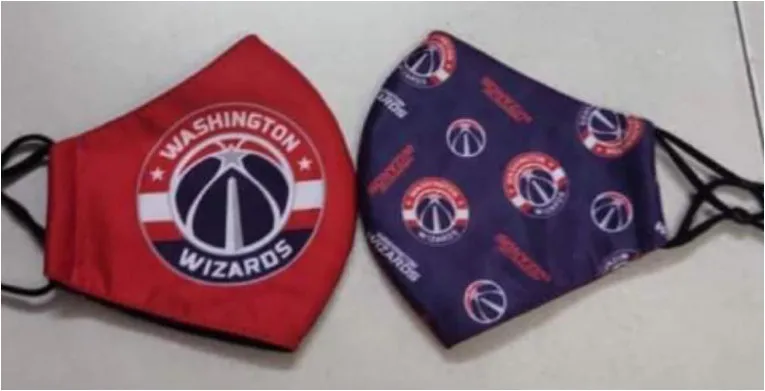 
Original design NBA ball team Lakers Heat Warriors Nuggets pluggable protective maskes face cover adults 