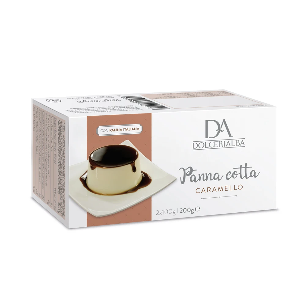 Высококачественная итальянская карамель Panna Cotta (100gx2) 200 г, оптовая продажа, замороженный десерт