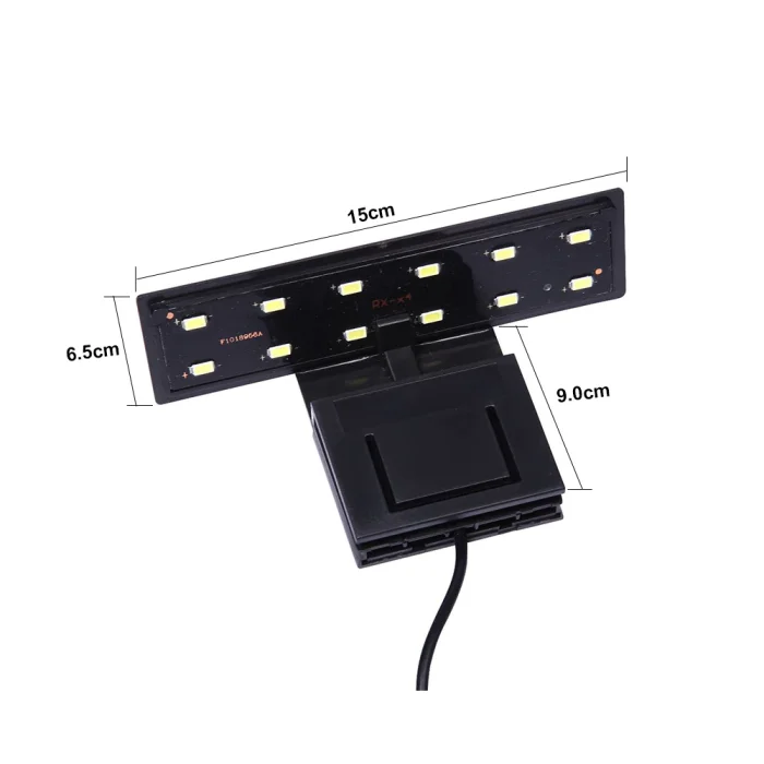 Aquarium Fish Tank High Brightness LED Light Clamp Clip Flexible White & Blue Lighting Lamp Decor EU Plug #3