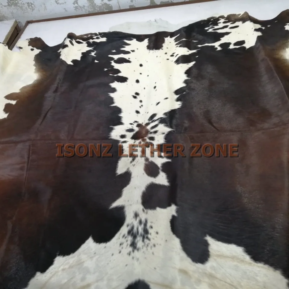 European cow hide genuine hair on calf leather for upholstery