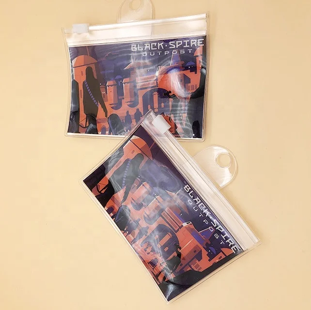 Customized Design Clear Soft PVC Full Color Printing ID Name Card Holder with Zip