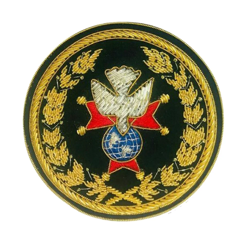 Проволочные значки с вышивкой Crest Bullion индивидуальные вышитые ручной