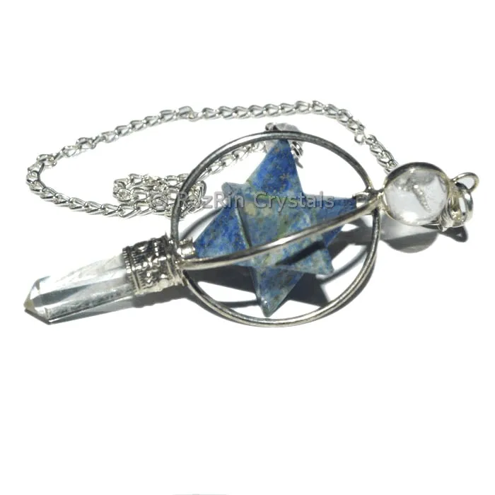 Best Deal on Lapis Lazuli Merkaba Star Pencil Pendulums | Lapis Lazuli Merkaba Star Pencil Pendulums for Sale