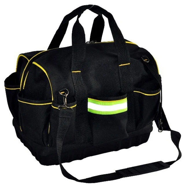 Hot sale Canvas Tool Bag 14-Inch, Khaki, 18 Pockets, Heavy Duty Tool Bag, Made for Contractors, Painters, Carpenters, Builders