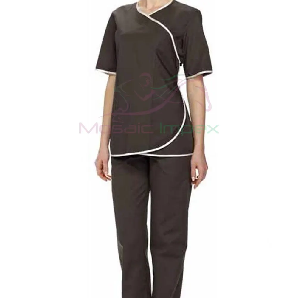 Мозаика Impex Высококачественная Женская рабочая одежда с короткими рукавами Новая Чистящая форма новейшего дизайна для гостиничных номеров