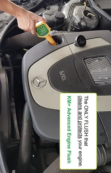 KM+ Advanced Engine Flush - Lubricates & Protects Engine