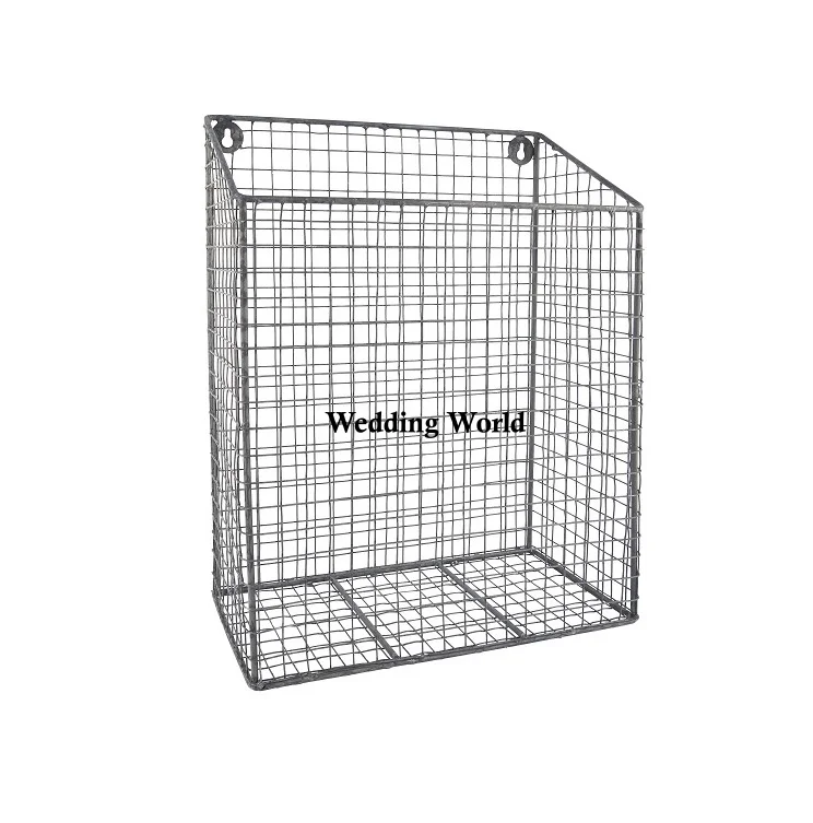 Корзина из железной проволоки с черным порошковым покрытием дизайнерская корзина ручной работы Классическая стильная новая причудливая металлическая