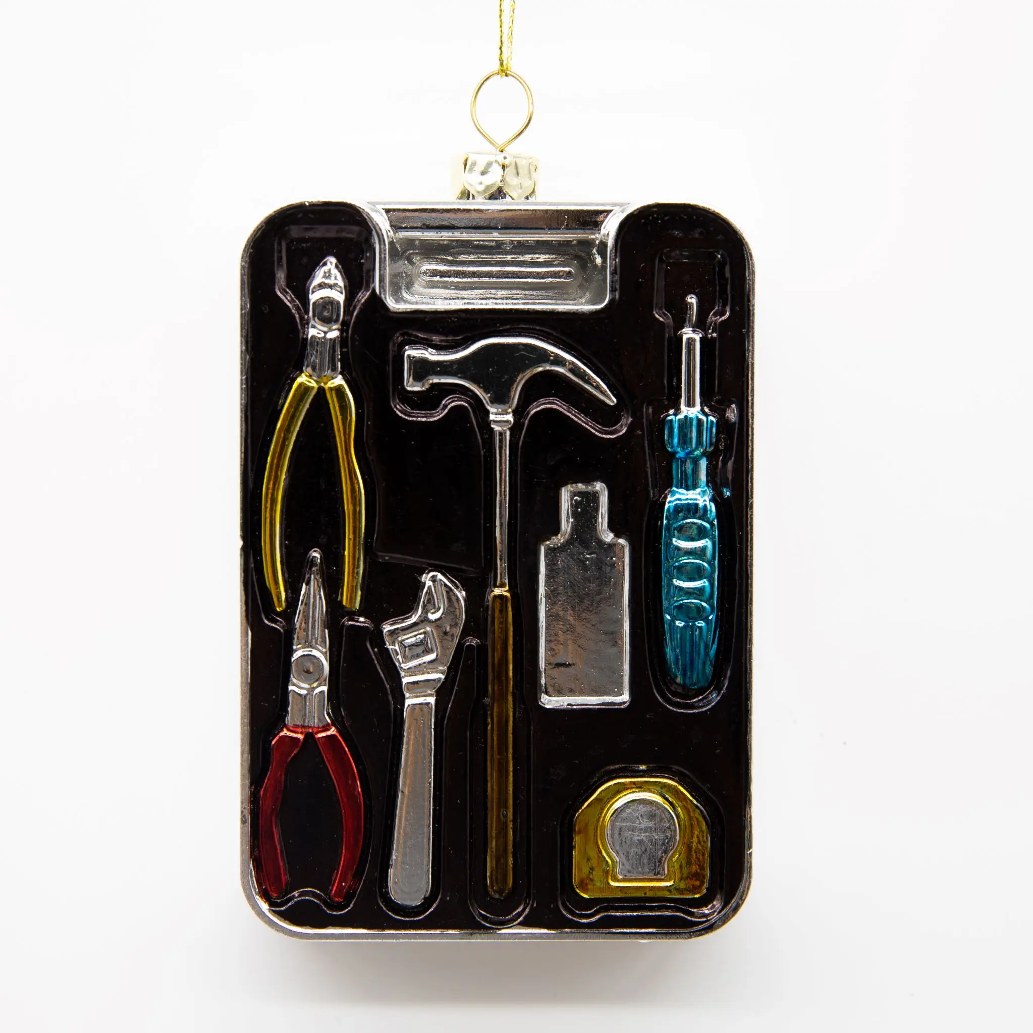 Wholesale Luxurious Plastic Glass Tool Box Xmas Tree Ornament Holiday Gift for New Year Christmas Toys Decoration