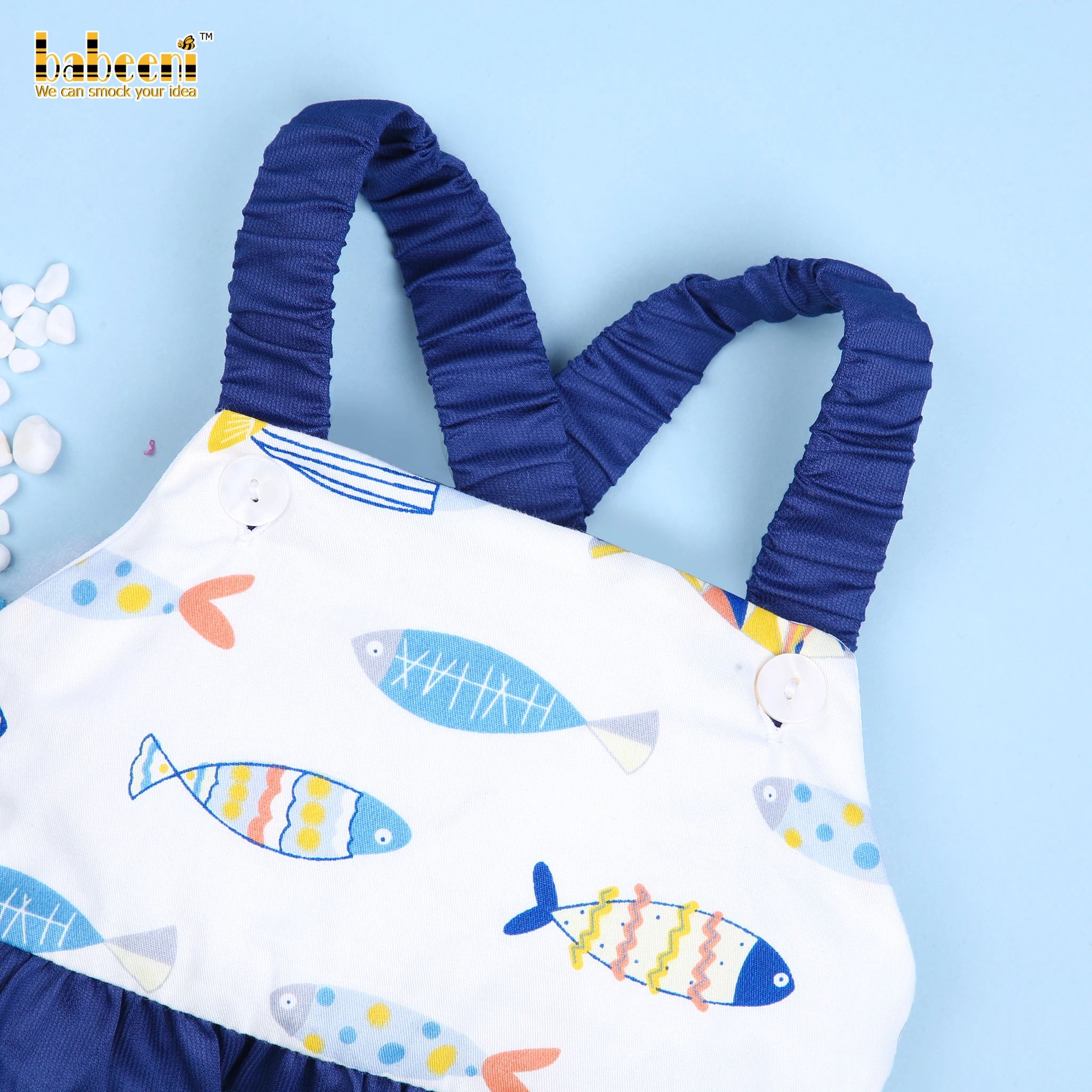 Красочные купальники для девочек с принтом рыбы OEM ODM оптовая продажа детской одежды-BB2500