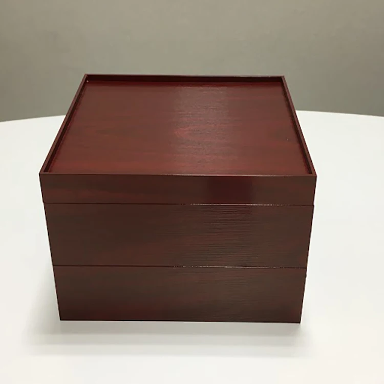 Food boxes (Large / Medium / Small)  Japanese faux-lacquering box, including the divider green box (Black / Red / Brown)