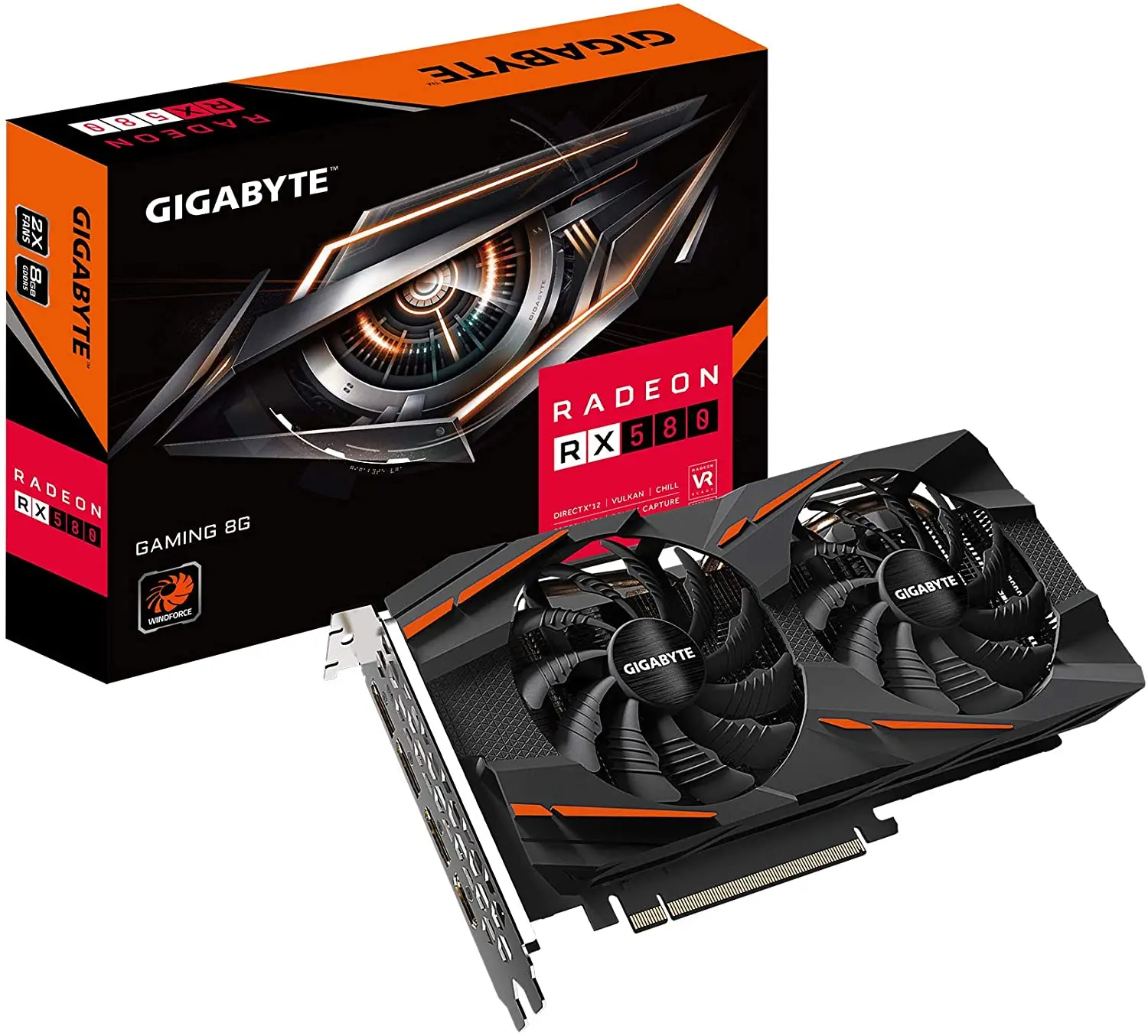 
High Quality Gigabyte Radeon RX 580 Gaming 8GB graphics card GV-RX580GAMING-8GD REV2.0 